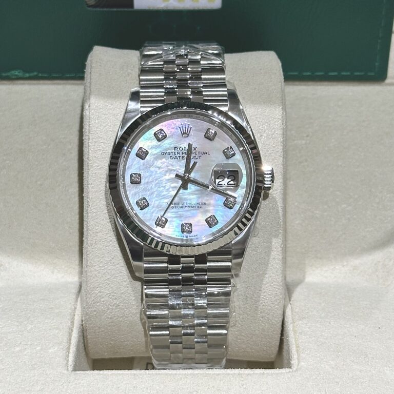 Rolex DateJust 126334 41mm SS (Clean Factory Super Clone 1:1) Mother Of Pearl Dial with Diamond Hour Markers – Calibre 3235
