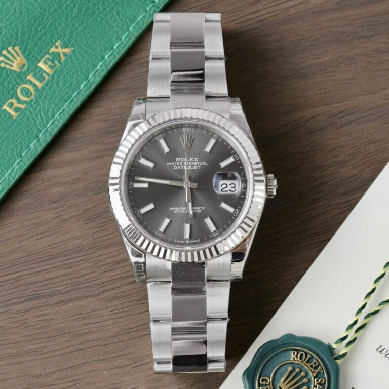 Rolex Datejust 126334 41mm Rolesor (VS Factory Super Clone) Gray Dial on Oyster Strap – Automatic Movement
