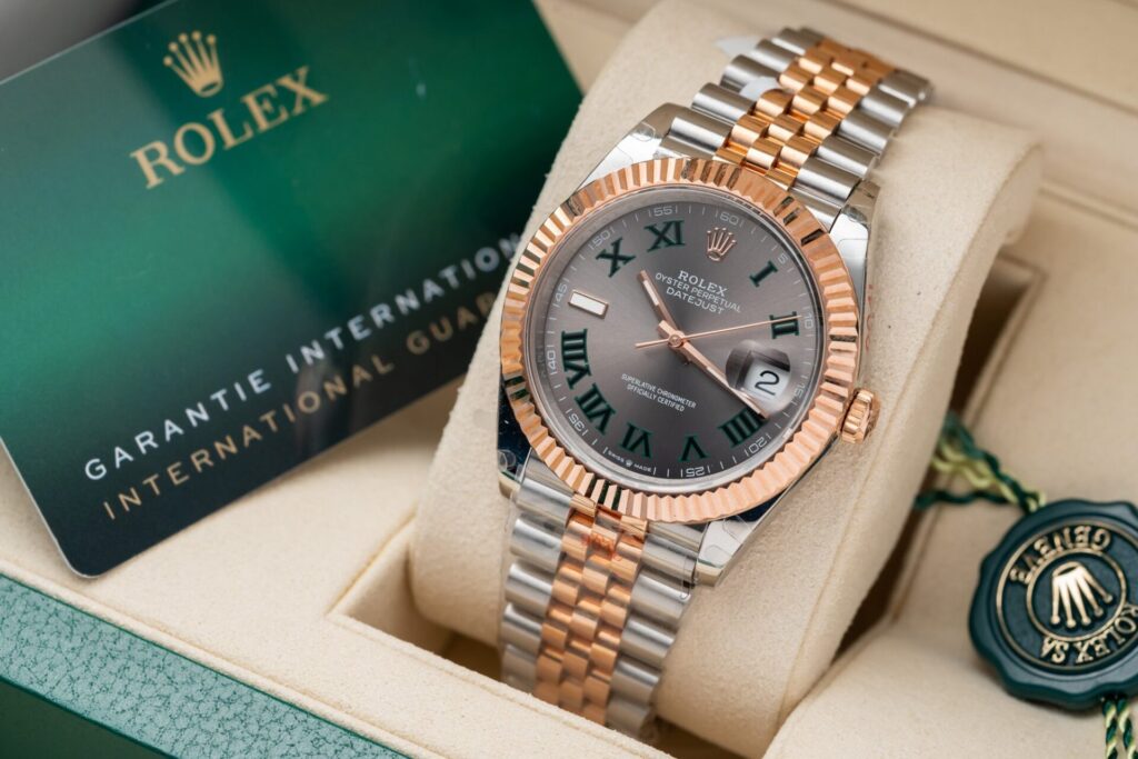 Rolex DateJust 41mm Rose Gold Wrapped (GM Super Clone) Wimbledon Dial – Automatic Movement