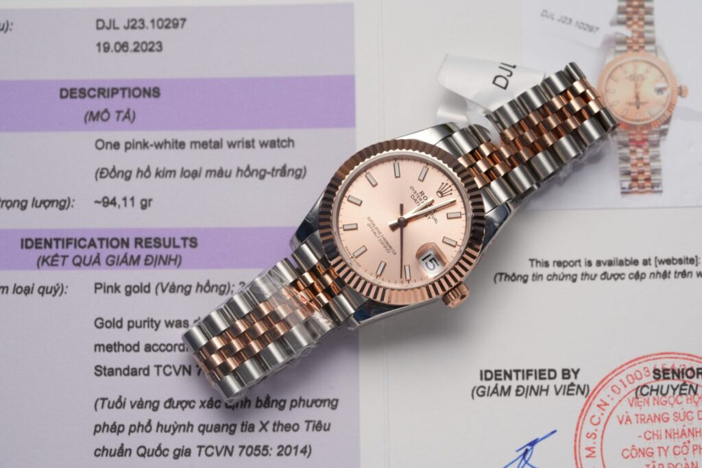 Rolex DateJust 31mm Gold Wrapped (GM Factory Super Clone) Champagne Dial with Diamond Hour Markers on Gold Wrapped Jubilee Bracelet – Calibre 3235