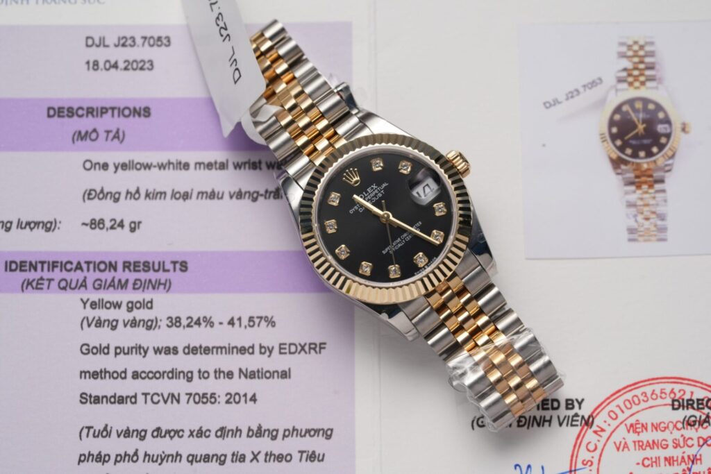 Rolex DateJust 31mm Gold-Wrapped (Super Clone) Black Dial – Calibre 2236 Automatic