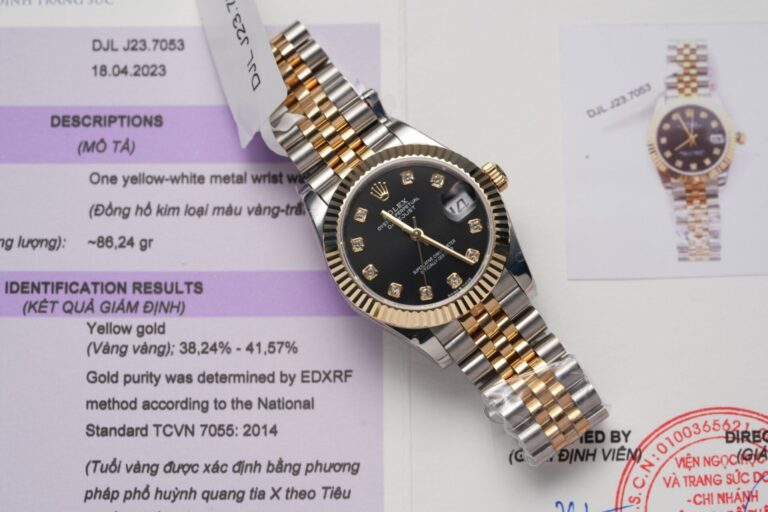 Rolex DateJust 31mm Gold-Wrapped (Super Clone) Black Dial – Calibre 2236 Automatic