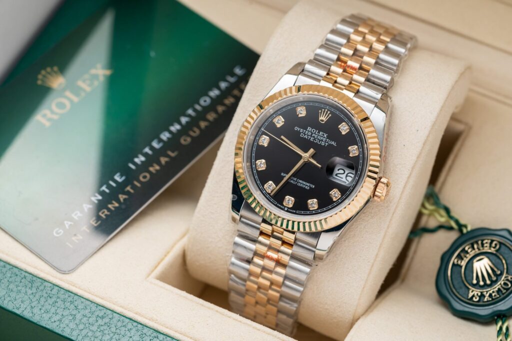 Rolex DateJust 36mm Gold Wrapped (GM Factory Super Clone) Black Dial – Automatic Movement