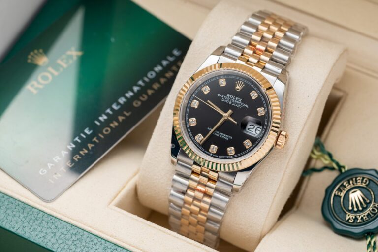 Rolex DateJust 36mm Gold Wrapped (GM Factory Super Clone) Black Dial – Automatic Movement