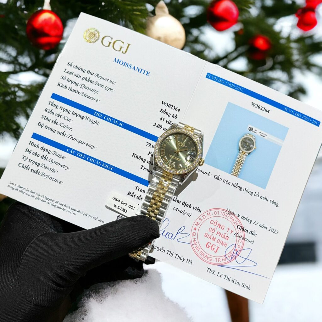 Rolex DateJust 31mm Moissanite Diamond (Super Clone) Gray Dial – Automatic Movement
