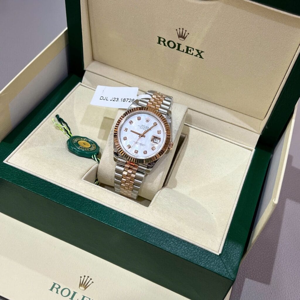 Rolex Datejust 41mm Custom Gold Wrapped (GM Factory Super Clone) Mother of Pearl Dial – Automatic Movement