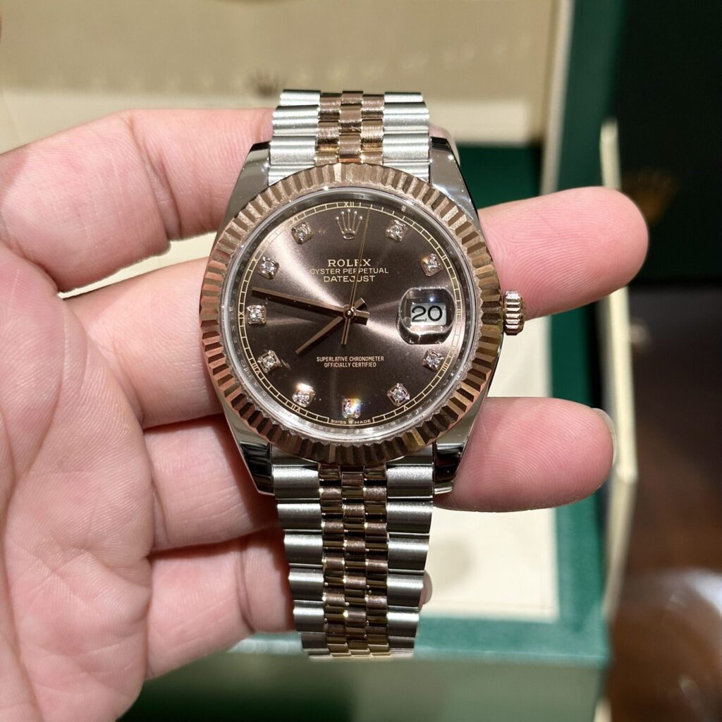Rolex DateJust 41mm SS (EW Factory Super Clone 1:1) Chocolate Dial on Oyster Bracelet – Calibre 3135