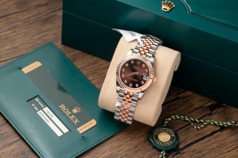 Rolex DateJust 31mm Gold Wrapped (Super Clone) Chocolate Dial on Gold Wrapped Stainless Steel Oyster Bracelet – Calibre 2236