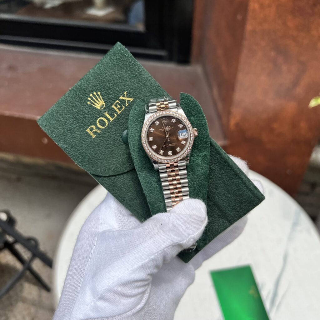 Rolex DateJust 31mm SS (EW Factory Super Clone) Chocolate Dial with Diamond Bezel – Calibre 3135 Automatic