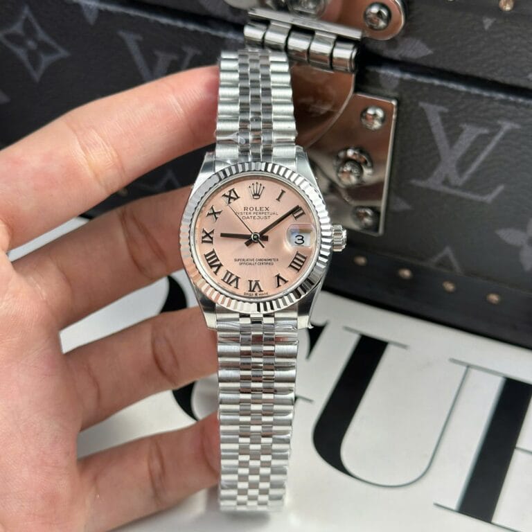 Rolex DateJust 31mm SS (THB Super Clone) Pink Dial with Diamond Hour Markers on Jubilee Bracelet – Calibre 2235 Automatic