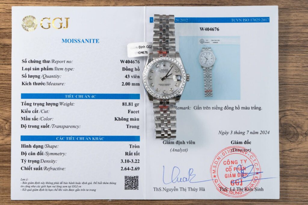 Rolex DateJust 31mm SS (Super Clone) Mother of Pearl Dial with Moissanite Bezel – Automatic Movement