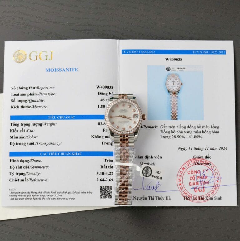 Rolex DateJust 31mm Mother of Pearl Dial with Custom Moissanite Diamonds (Super Clone 11) – Automatic Movement