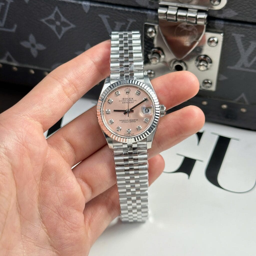 Rolex Datejust 31mm (THB Super Clone) Pink Dial on Jubilee Strap – Automatic Movement