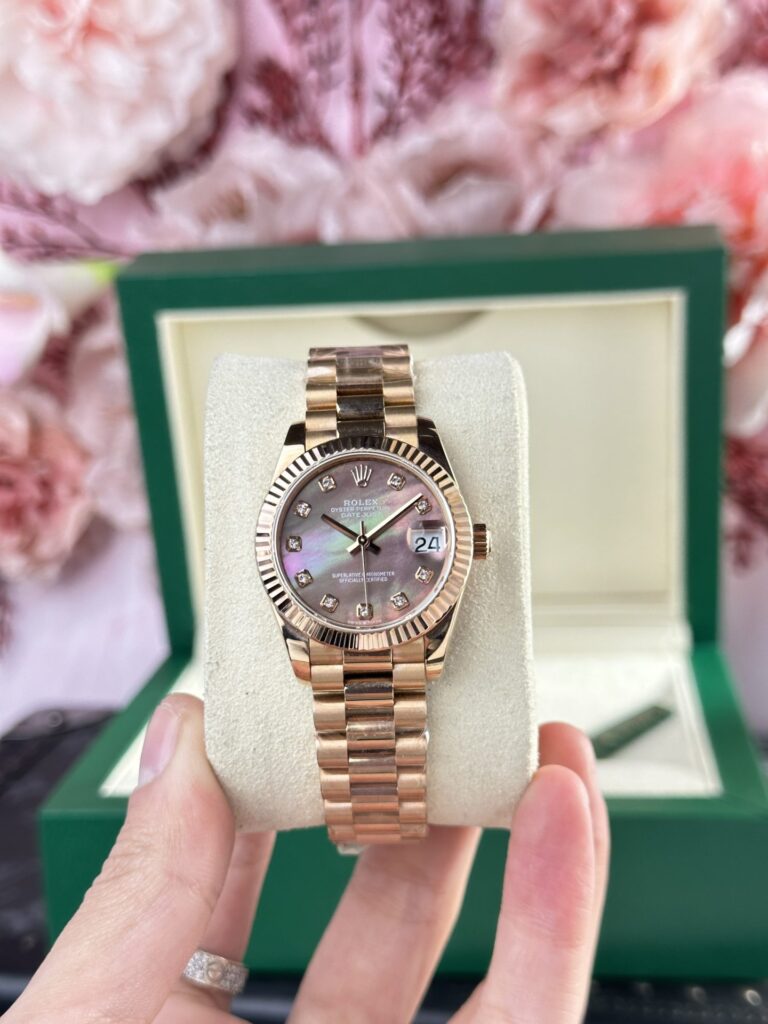 Rolex DateJust 178275 31mm Rose Gold (Super Clone) Mother Of Pearl Dial with Diamond Hour Markers – Calibre 2235
