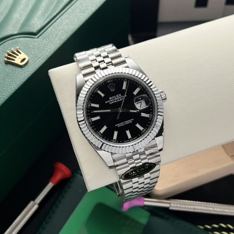 Rolex Datejust 126334 41mm SS (Clean Factory Super Clone) Black Dial on Oyster Bracelet – Automatic 28800 BPH