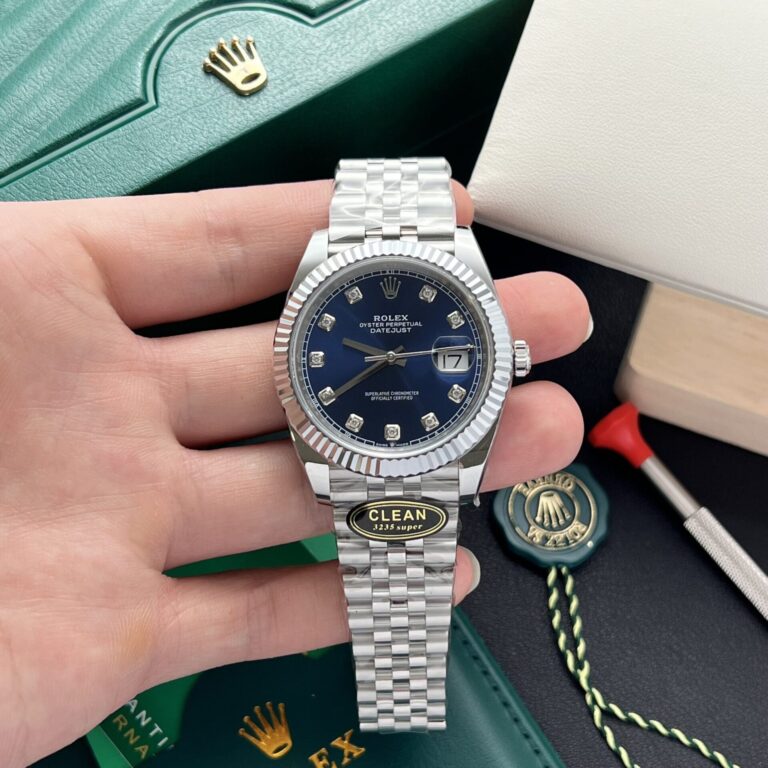 Rolex Datejust 126334 41mm SS (Clean Factory Super Clone) Blue Dial with Smooth Bezel – Automatic Movement