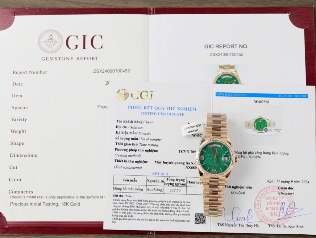 Rolex Day-Date 128235 36mm Gold Wrapped (Super Clone) Aventurine Dial – Automatic Movement