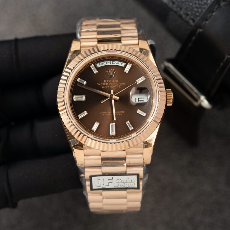 Rolex Day-Date 228235 40mm 904L Stainless Steel (QF Super Clone) Chocolate Dial – Calibre 3255 Automatic