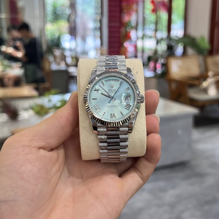 Rolex Day-Date 228236 40mm SS (GM Factory Super Clone 1:1) Ice Blue Dial on Stainless Steel Oyster Bracelet – Automatic Calibre 28,800 vph