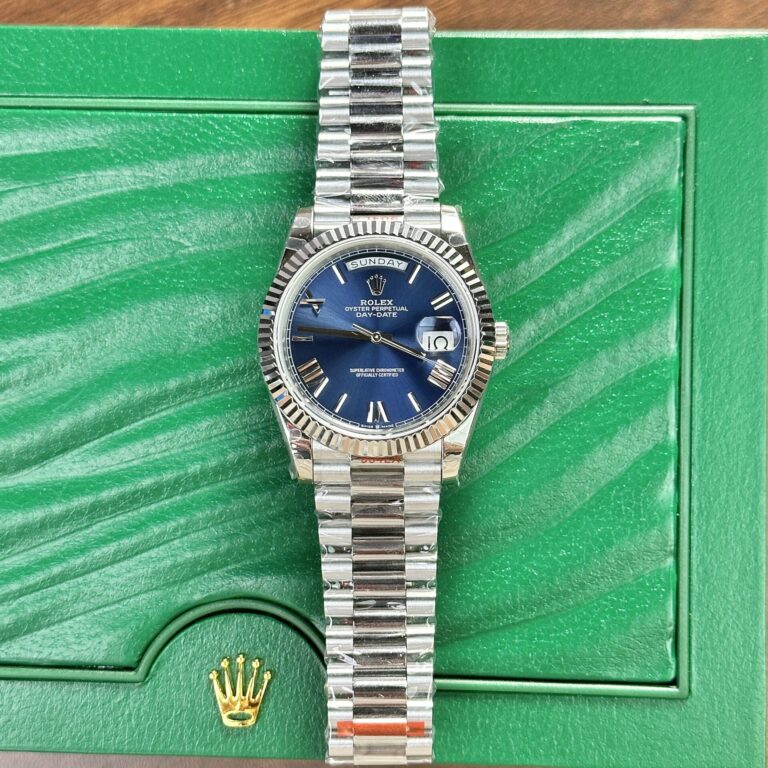 Rolex Day-Date 228236 40mm SS (Super Clone 1:1 GM V3) Fluted Bezel with Roman Numerals – Calibre 3255 Automatic