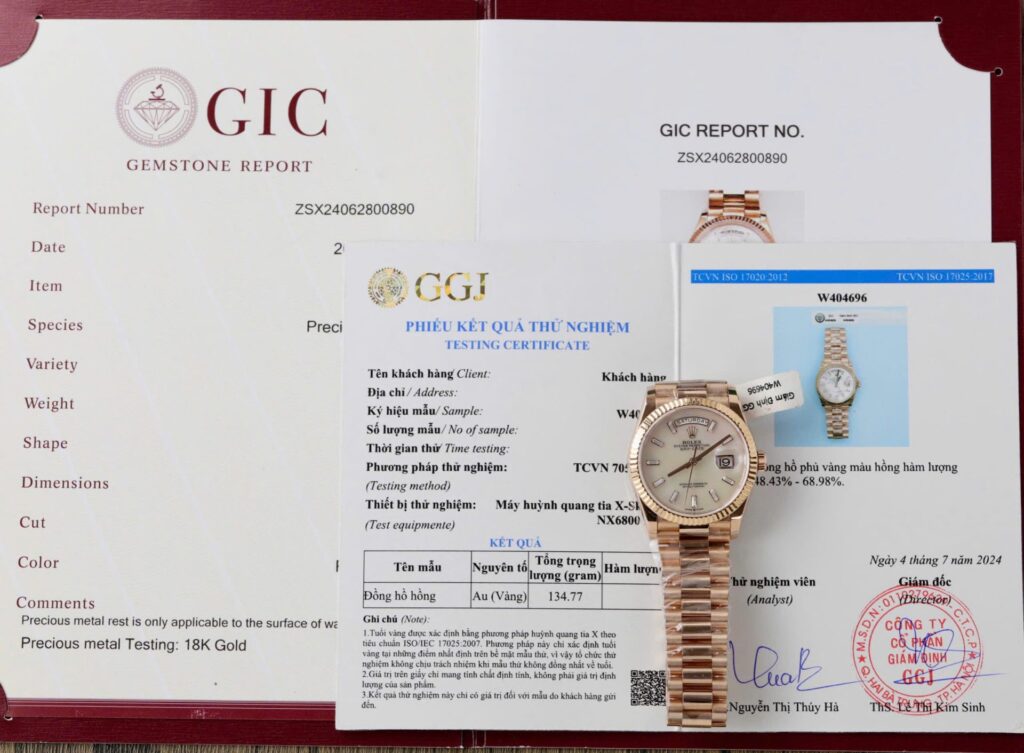 Rolex Day-Date 36mm Gold Wrapped (Super Clone) Mother of Pearl Dial with Roman Numerals – Automatic Movement