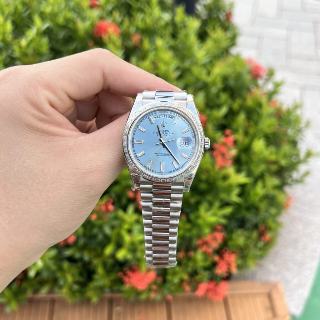 Rolex Day-Date 40mm (GS Factory Super Clone) Ice Blue Dial