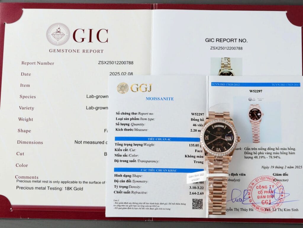 Rolex Day-Date 36mm Gold Wrapped (GM Super Clone) Eisenkiesel Dial with Diamond-set Bezel – Automatic Movement