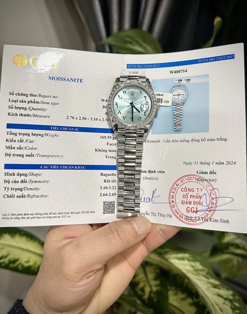 Rolex Day-Date 40mm (GM Factory Super Clone) Ice Blue Dial with Arabic Numerals