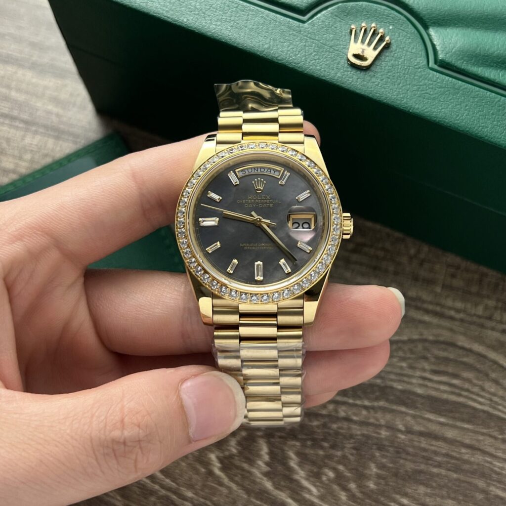 Rolex Day-Date 40mm (Super Clone) Mother Of Pearl Dial on President Strap