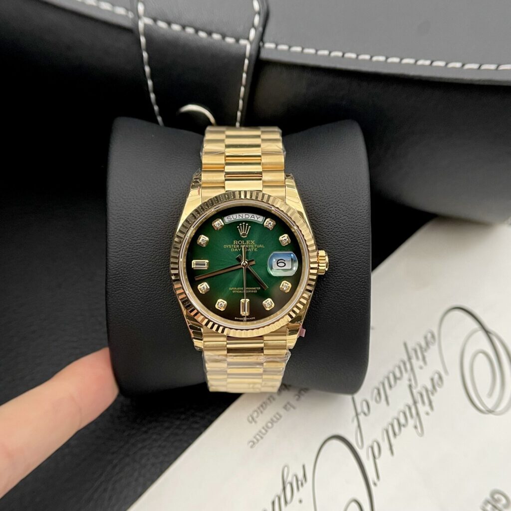 Rolex Day-Date 36mm Gold Plated (EW Factory Super Clone) Green Dial – Calibre 3255 Automatic
