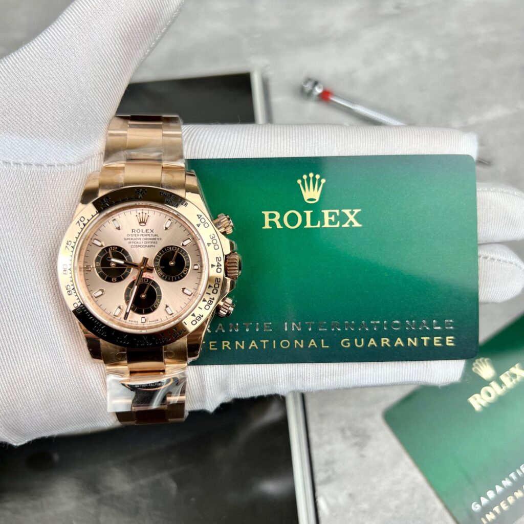 Rolex Daytona 116505 40mm Rose Gold (BT Factory Super Clone) Black Dial with Luminous Markers – Calibre 4130 Automatic