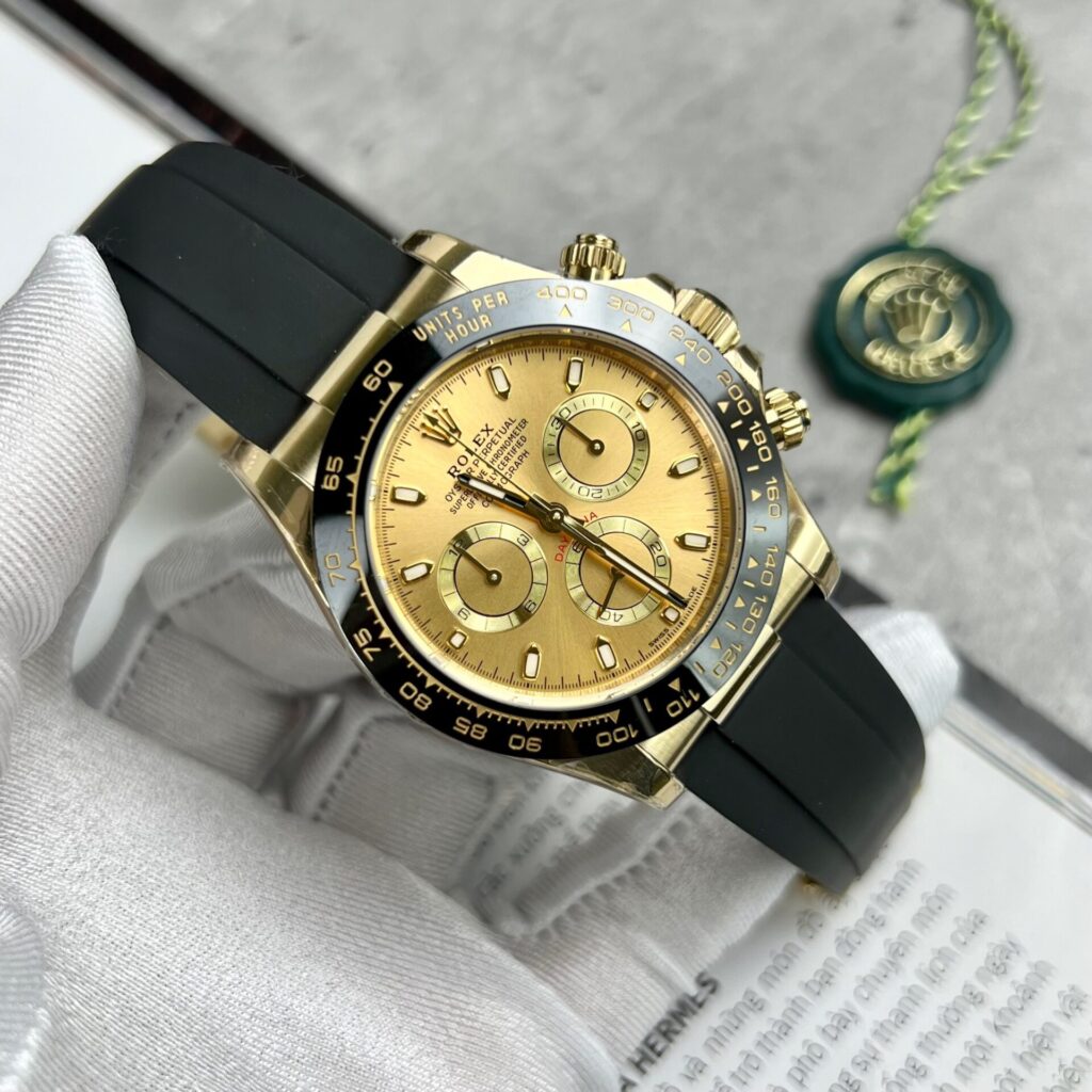 Rolex Daytona 116518LN 40mm 904L SS (BT Factory Super Clone 1:1) Yellow Gold Dial with Tachymeter – Clone Calibre 4130