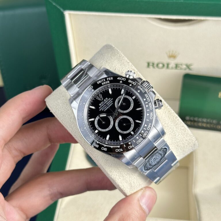 Rolex Daytona 126500LN 40mm 904L Steel (Godzilla Clean Factory Super Clone) Black Dial on Oyster Bracelet – Clone 4130 Automatic
