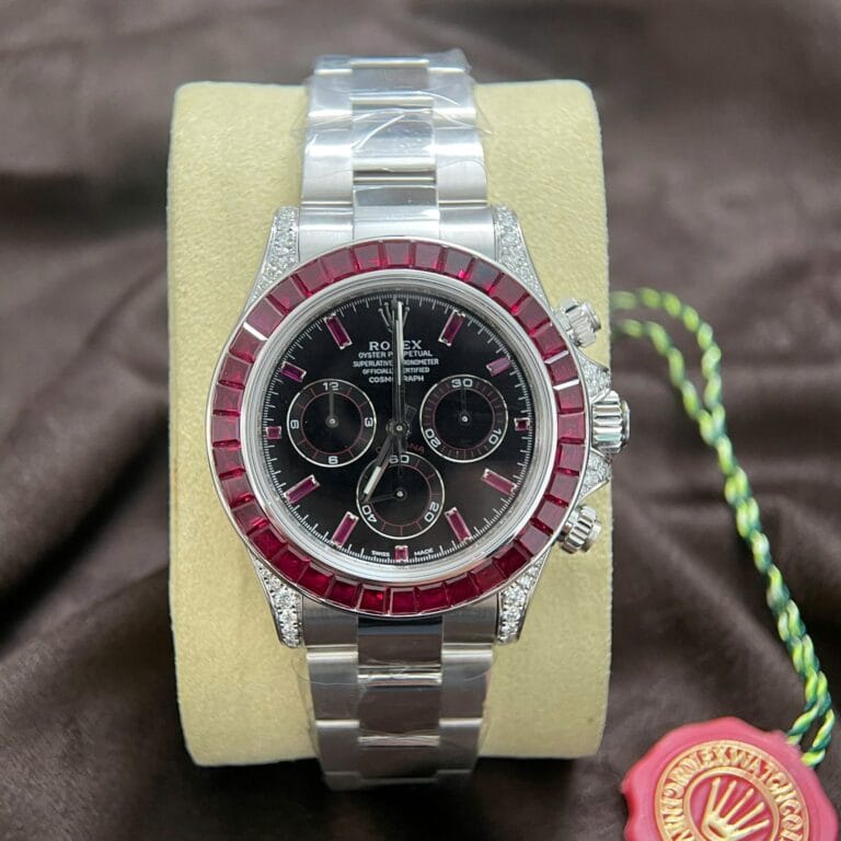 Rolex Daytona 126599TRU (Super Clone) 40mm 18K Solid Gold with Natural Ruby & Diamonds – Custom