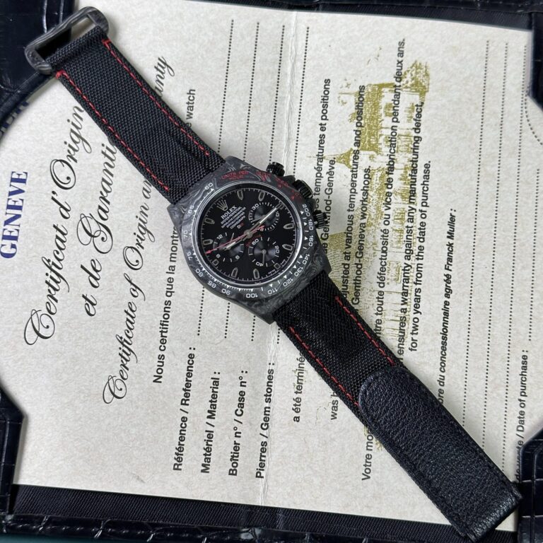 Rolex Daytona Diw Carbon 40mm Carbon Fiber (Super Clone) Black Dial on Carbon Fiber Bracelet – CAL.4130 Automatic
