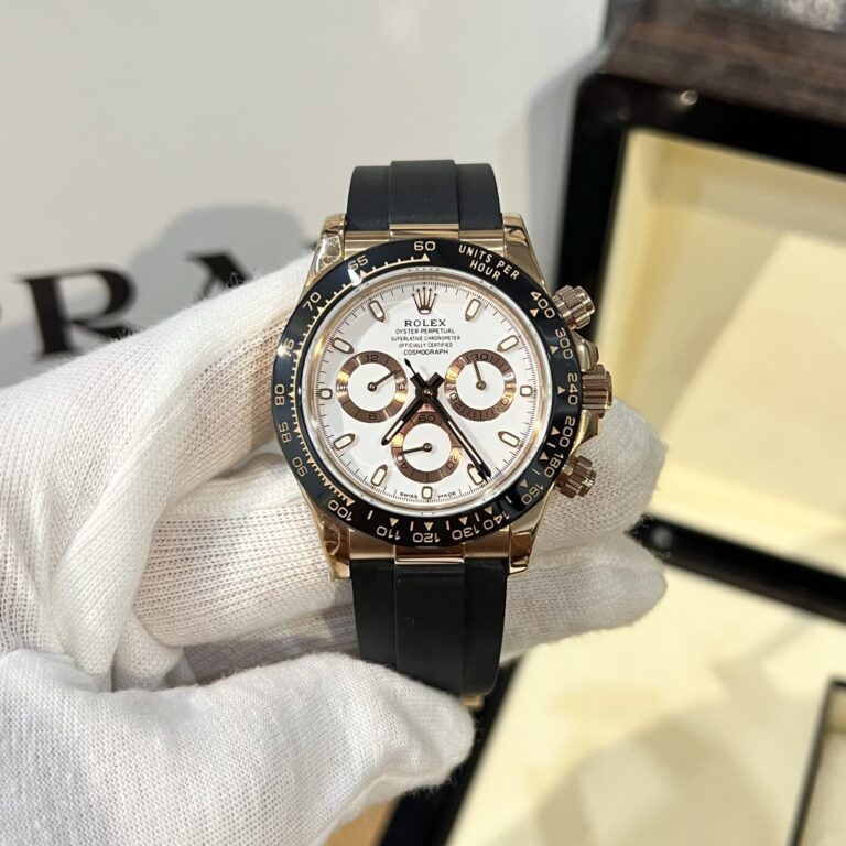 Rolex Daytona 40mm SS (BT Factory Super Clone) White Dial on Rubber Strap – Calibre 4130 Automatic