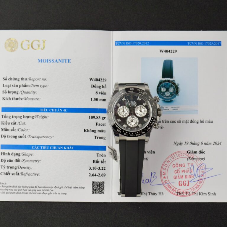 Rolex Daytona 40mm SS (Super Clone) Mother of Pearl Dial with Moissanite Diamond Markers – Calibre 4130 Automatic