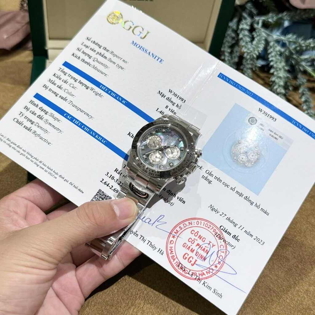 Rolex Daytona Mother Of Pearl (BT Factory Super Clone) 40mm SS – Moissanite Diamonds Dial