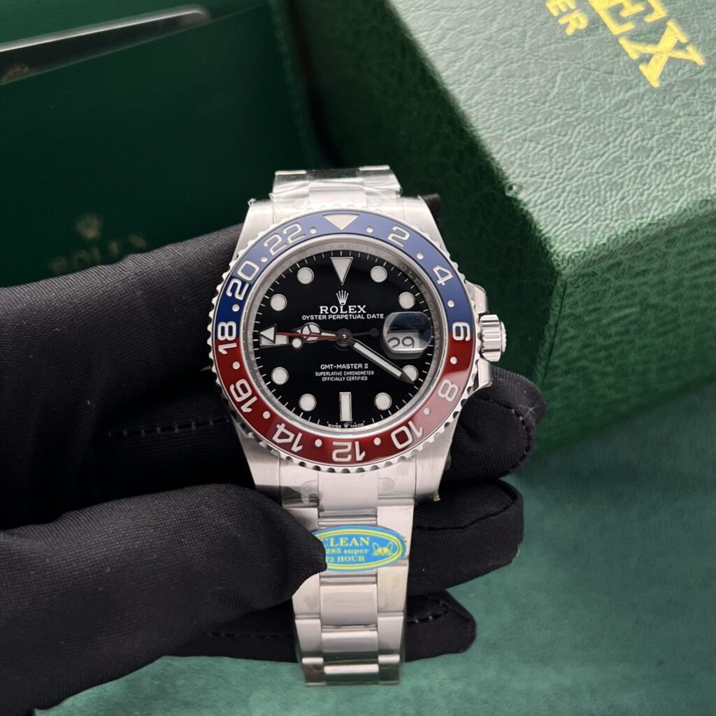 Rolex GMT-Master II 116719BLRO 40mm SS (Clean Factory Super Clone) Black Dial on Jubilee Bracelet – Calibre 3186