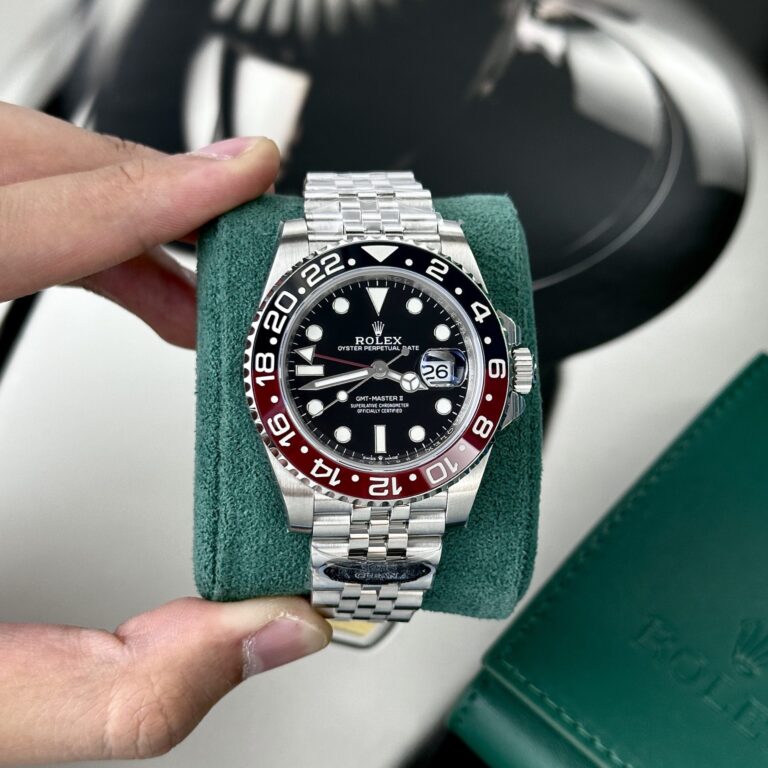Rolex GMT-Master II Coke 40mm SS (Clean Factory Super Clone) Black Dial on Jubilee Bracelet – Calibre 3186 Automatic