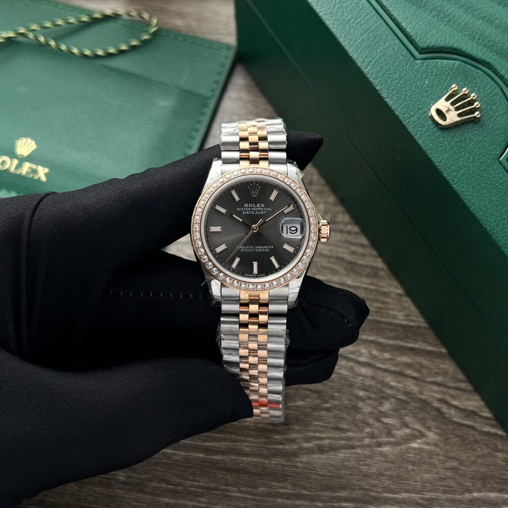 Rolex Datejust 31mm SS (Super Clone) Black Dial on Stainless Steel Jubilee Bracelet – Clone Caliber 3135