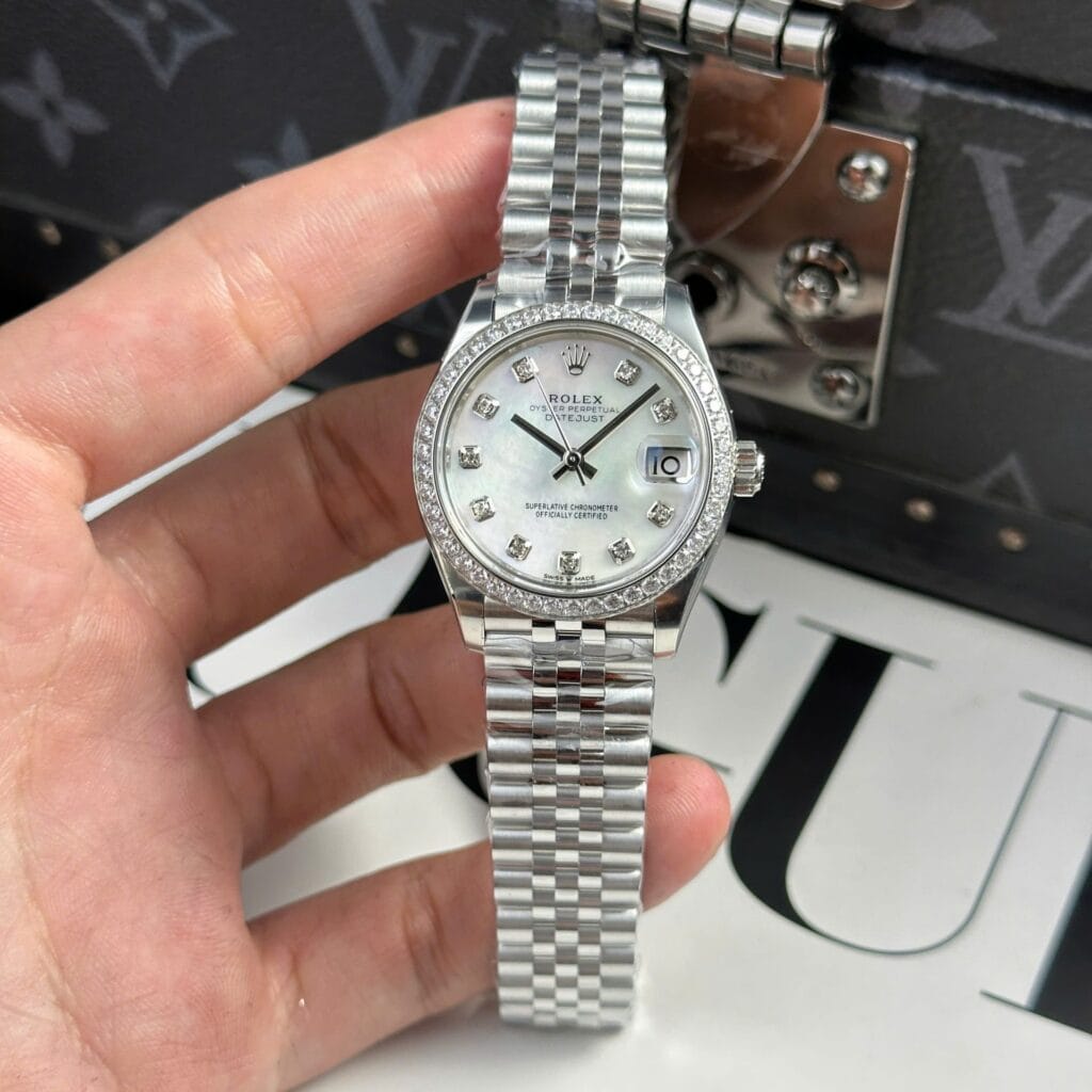 Rolex Datejust 31mm SS (THB Super Clone) Mother of Pearl Dial with Diamond Bezel – Automatic Movement