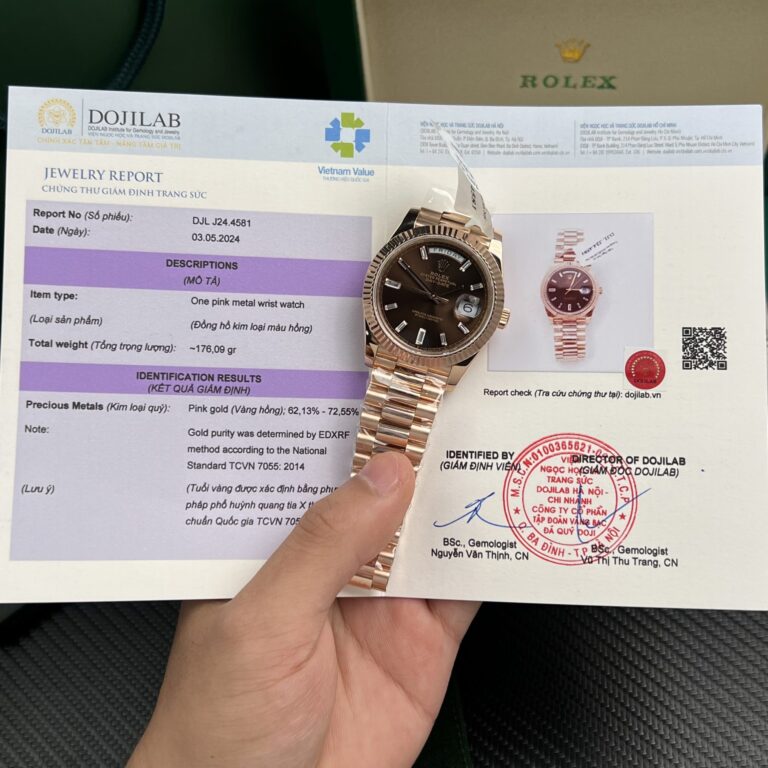 Rolex Day-Date 40mm Gold Wrapped (GM Super Clone) Chocolate Dial – 177g Weight