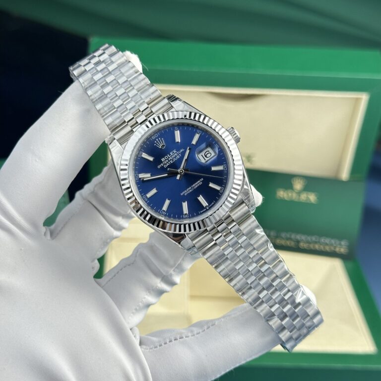 Rolex DateJust 126334 41mm SS (VS Factory Super Clone) Blue Dial with Fixed Fluted Bezel – Calibre 3235