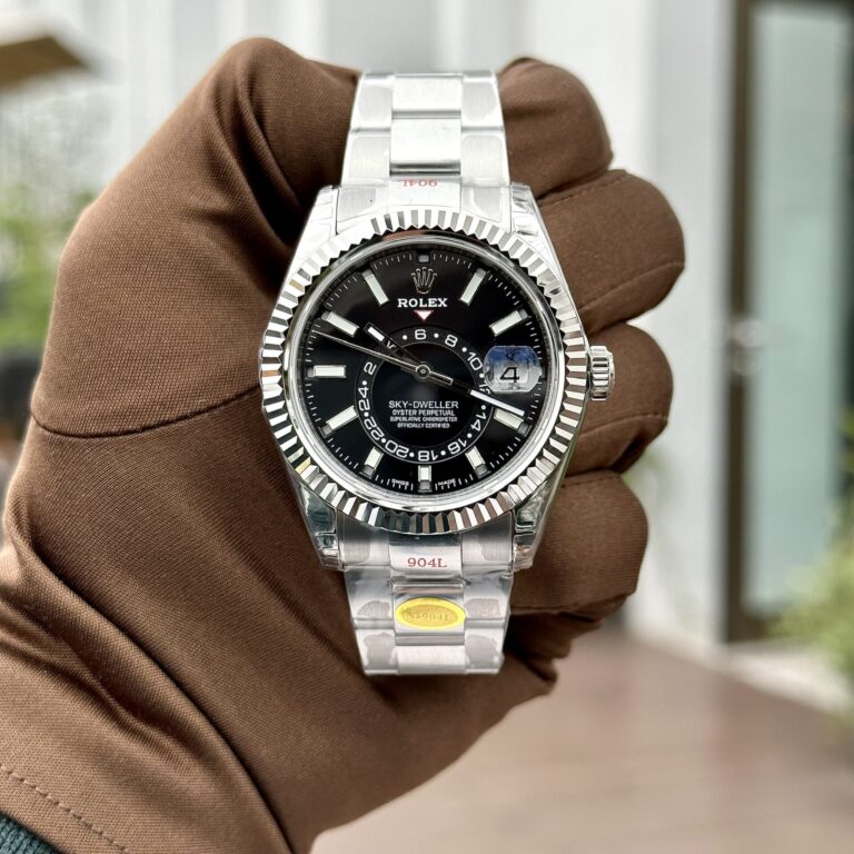 Rolex Sky-Dweller 41mm SS (N Factory Super Clone 1:1) Black Dial on Stainless Steel Oyster Bracelet – Calibre 9001