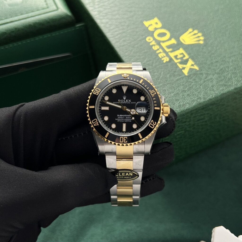 Rolex Submariner 126613LN 41mm SS/Yellow Gold (Clean Factory Super Clone) Black Dial with Rotatable Bezel – Super Clone Caliber 3235