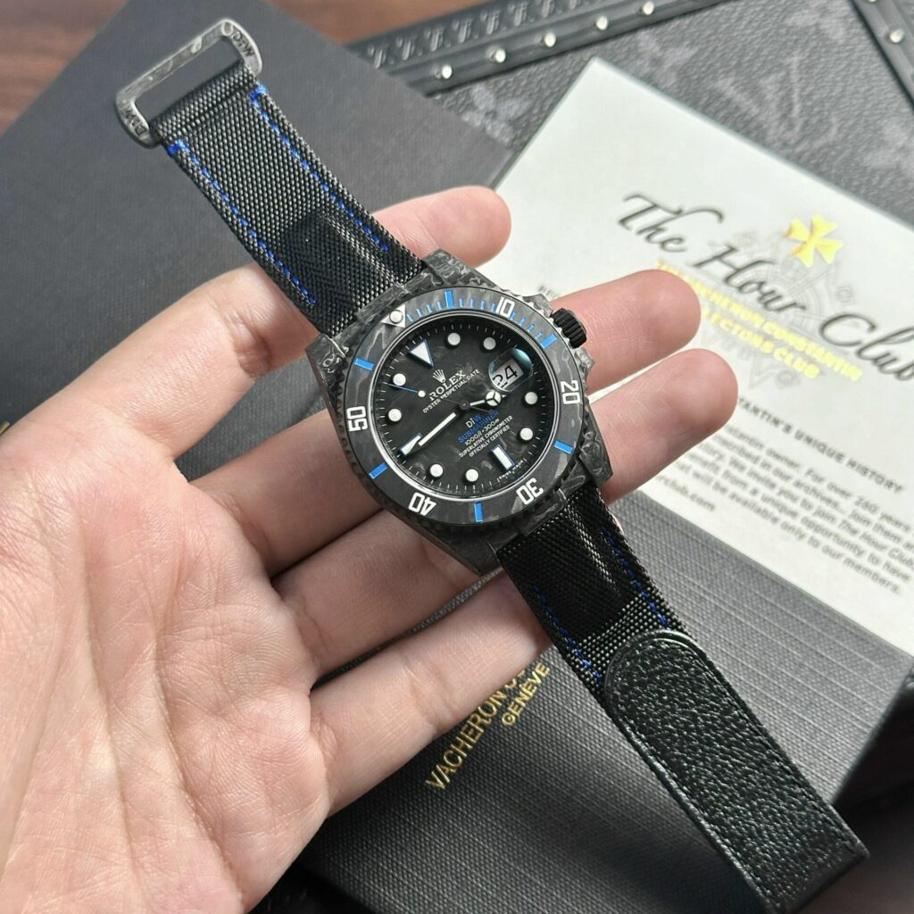 Rolex Submariner Diw Carbon Black 40mm (Super Clone) Black Dial on Carbon Bracelet – Rolex 3135 Clone