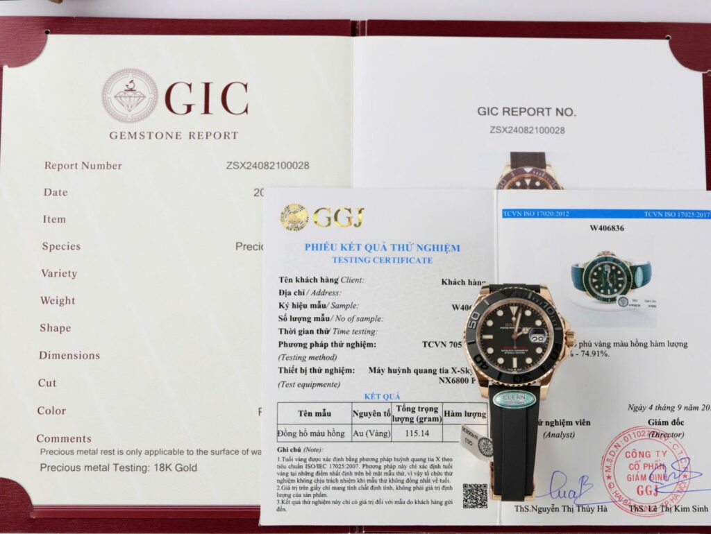 Rolex Yacht-Master 40mm 18K Rose Gold (Super Clone) Black Dial on 18K Rose Gold Oyster Bracelet – Calibre 3135
