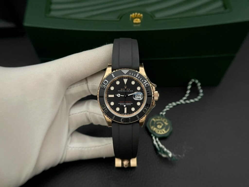 Rolex Yacht-Master 40mm SS (EW Factory Super Clone) Black Dial on Stainless Steel Oyster Bracelet – Clone Caliber 3135 Automatic