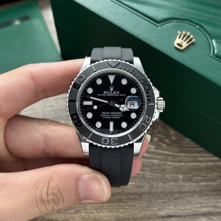 Rolex Yacht-Master 40mm Rubber Strap (EW Factory Super Clone) Black Dial